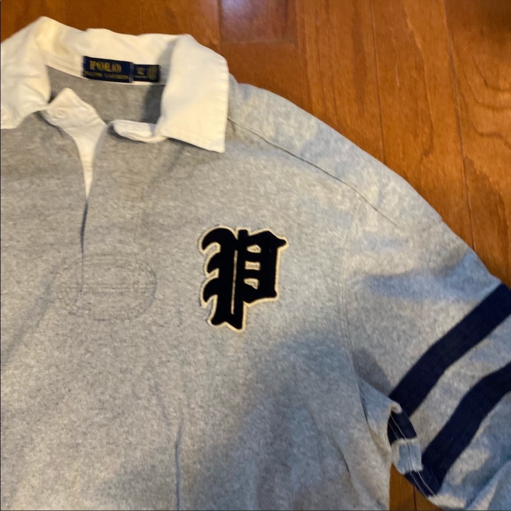 Super Quality Polo Ralph Lauren L/S Grey Rugby 67 Shirt - Picture 3 of 4